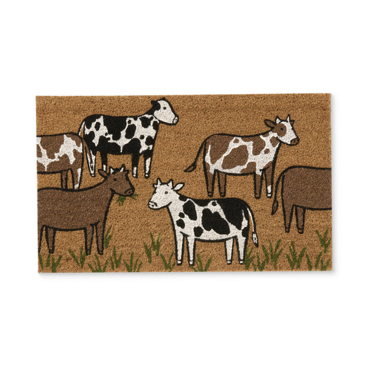 Grazing Cows Doormat 45X75Cm