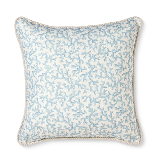 Hayman Coral Blue Cushion