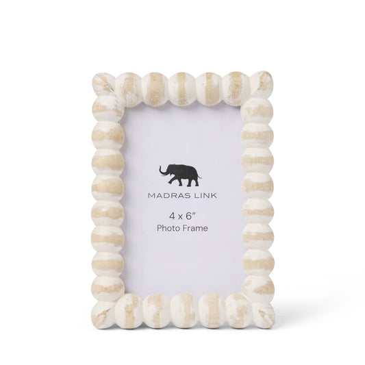 Bobbin Whitewash Photo Frame Small