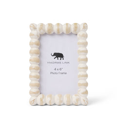 Bobbin Whitewash Photo Frame Small