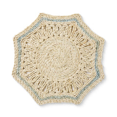 Majorca Natural/Blue Woven Placemat 35X35Cm