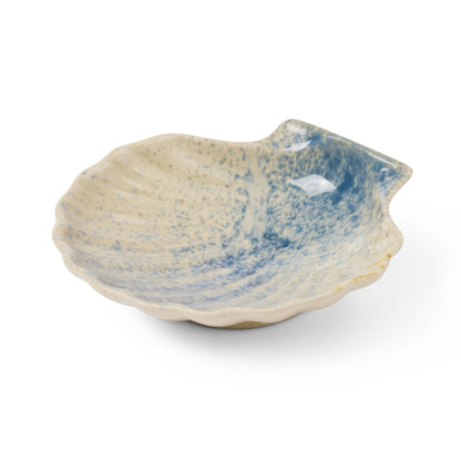 Scallop Blue Glazed Dish