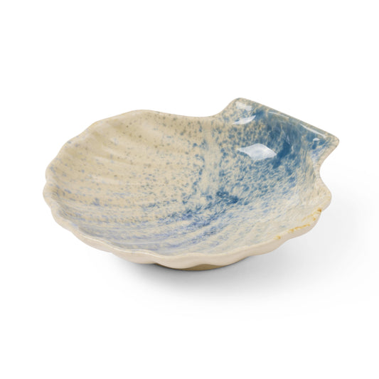 Scallop Blue Glazed Dish