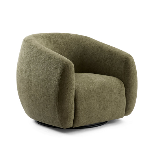 Casa Green Textured Swivel Chair