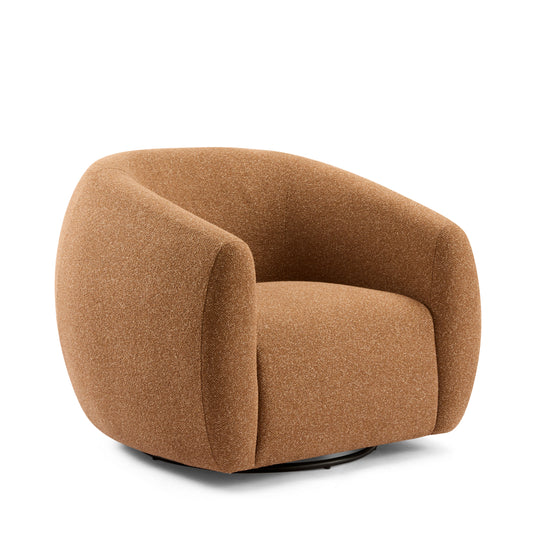 Casa Rust Textured Swivel Chair