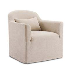 Beau Swivel Chair Natural Slip Cover