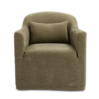 Beau Swivel Chair Sage Slip Cover