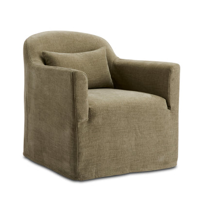 Beau Swivel Chair Sage Slip Cover