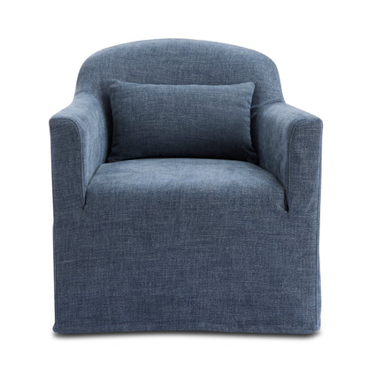 Beau Swivel Chair Dark Blue Slip Cover