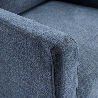 Beau Swivel Chair Dark Blue Slip Cover