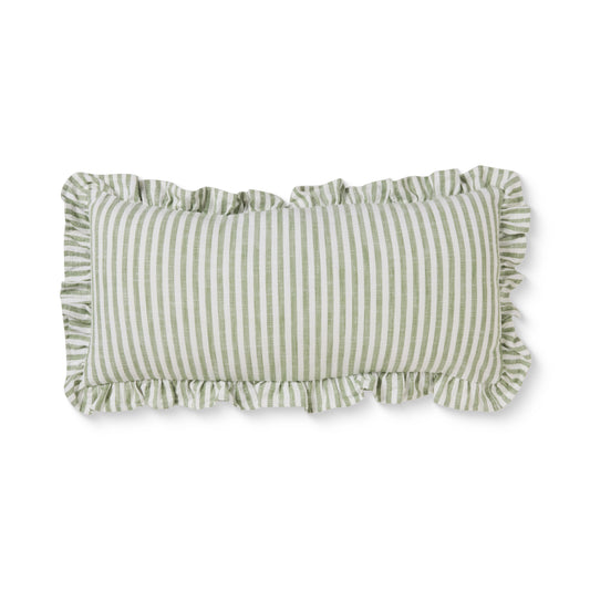 Ruffles Green Cushion 35X70Cm