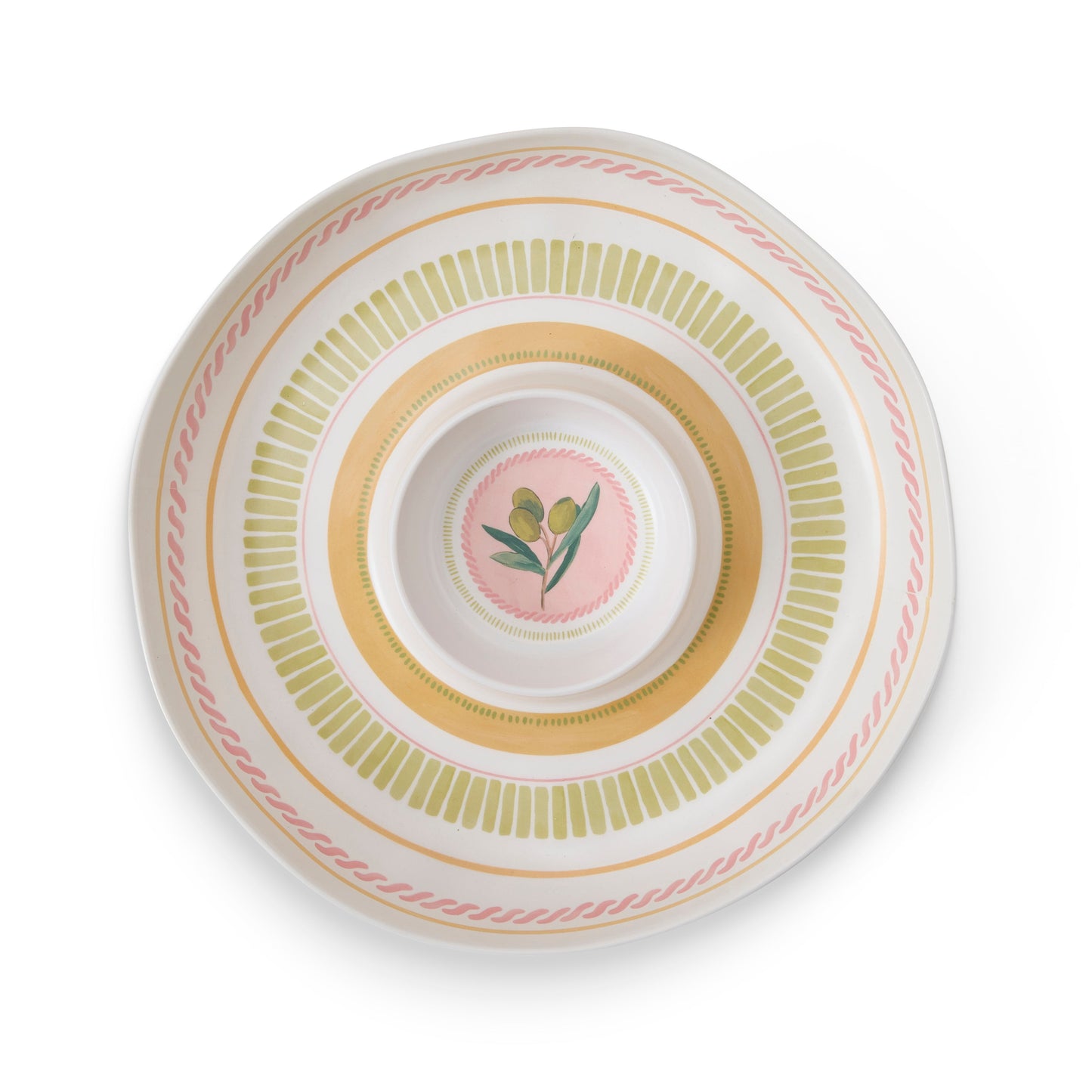 Fiesta Melamine Chip Dip Platter