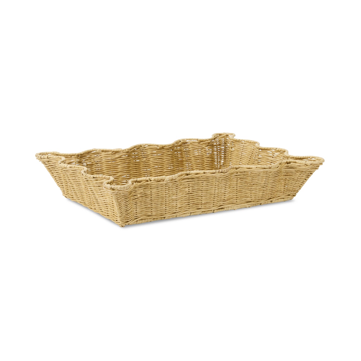 Clovelly Rattan Wavy Tray Set Of 2