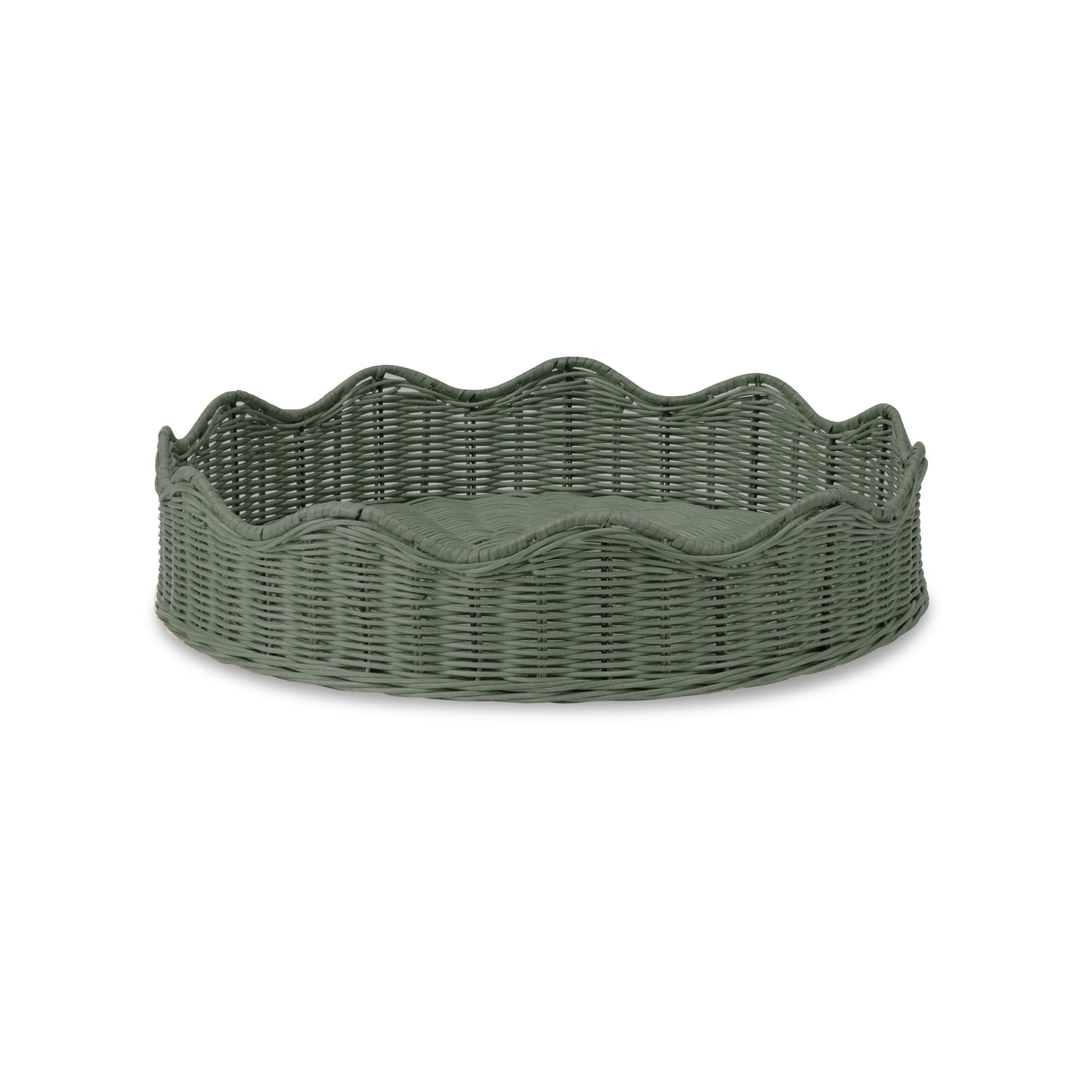 Mali Green Wavy Round Tray