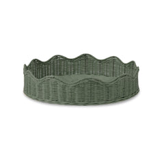 Mali Green Wavy Round Tray