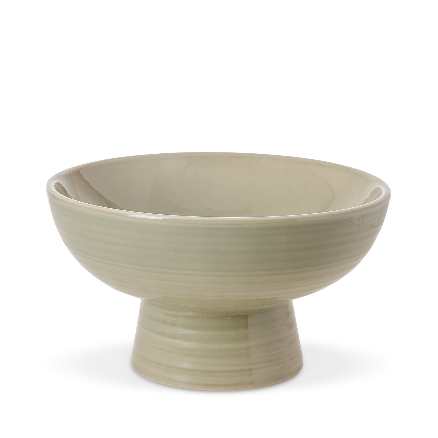Ceramic Sage Green Pedestal Bowl