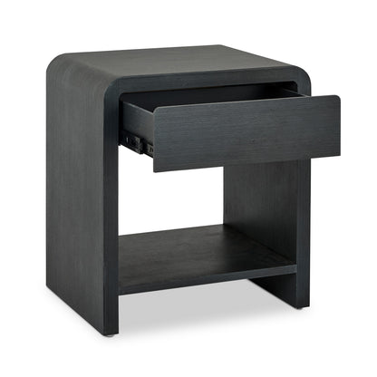 Nolan Black Bedside Table