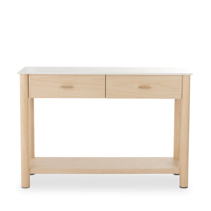 Somerset White Marble/Oak Console