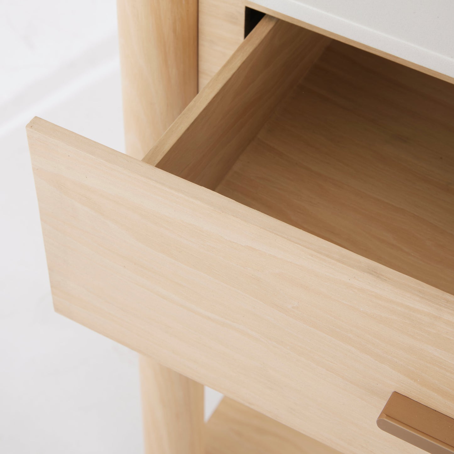 Somerset White Marble/Oak Console