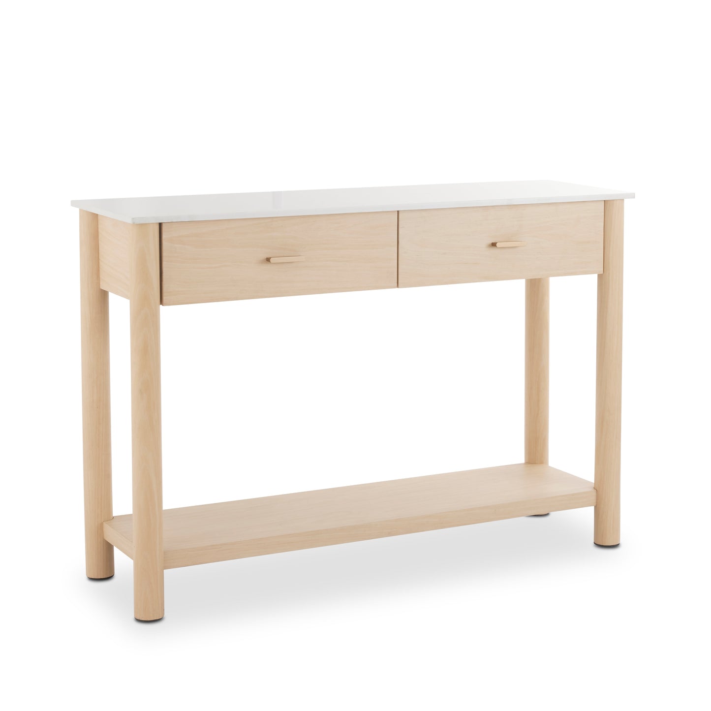Somerset White Marble/Oak Console