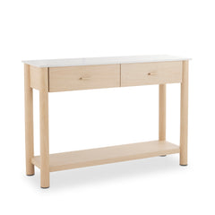 Somerset White Marble/Oak Console