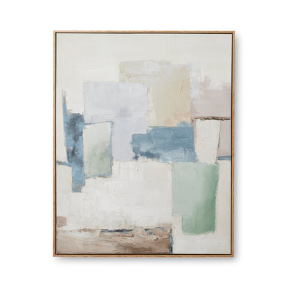 Jarah Blue/Green Rectangle Canvas