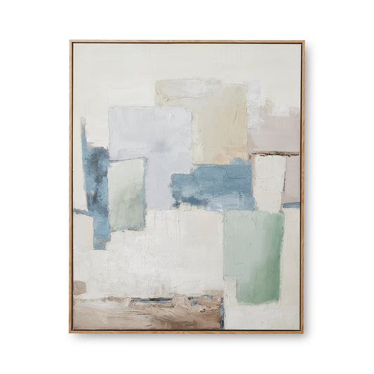 Jarah Blue/Green Rectangle Canvas