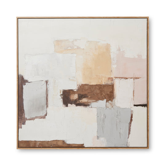 Jarah Warm Neutral Square Canvas