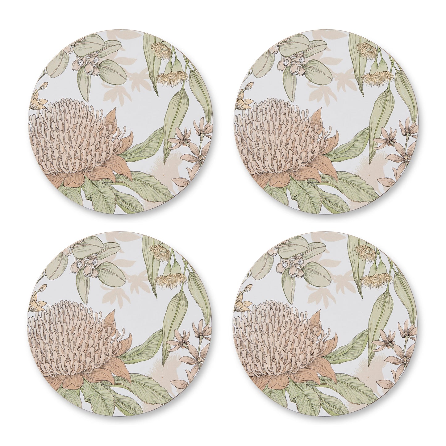 Glenelg Neutral Round Coaster Set 4