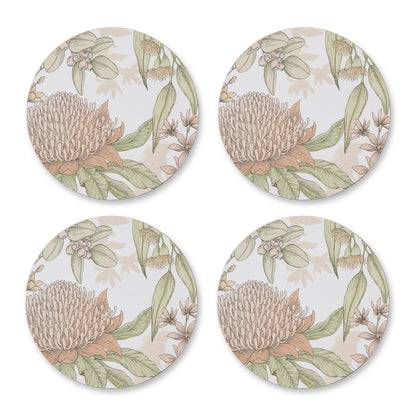 Glenelg Neutral Round Coaster Set 4