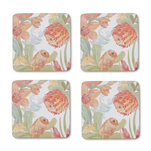 Sanders Multi Square Coaster Set 4