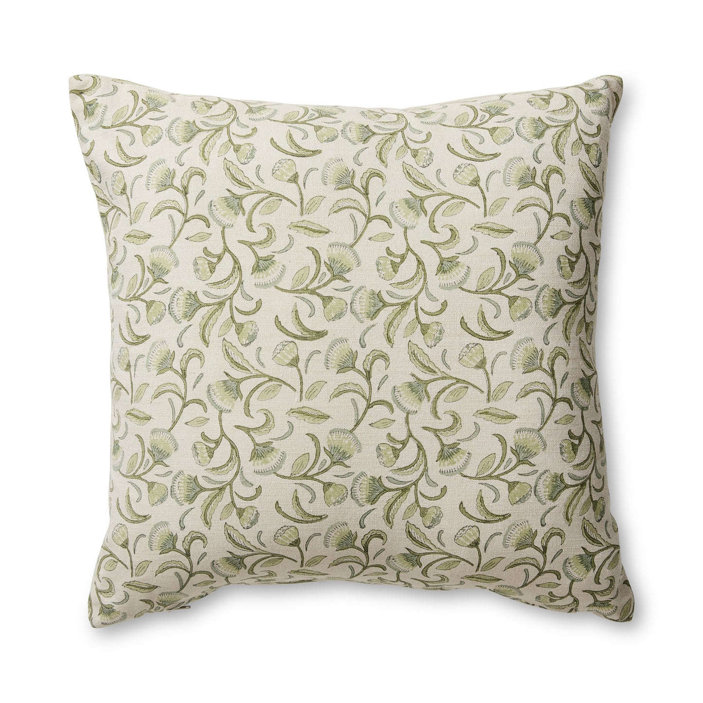 Lalita Green Block Print Cushion