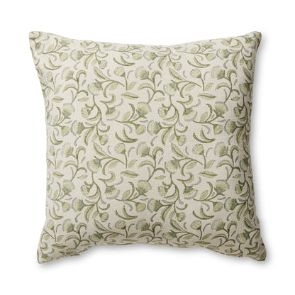 Lalita Green Block Print Cushion