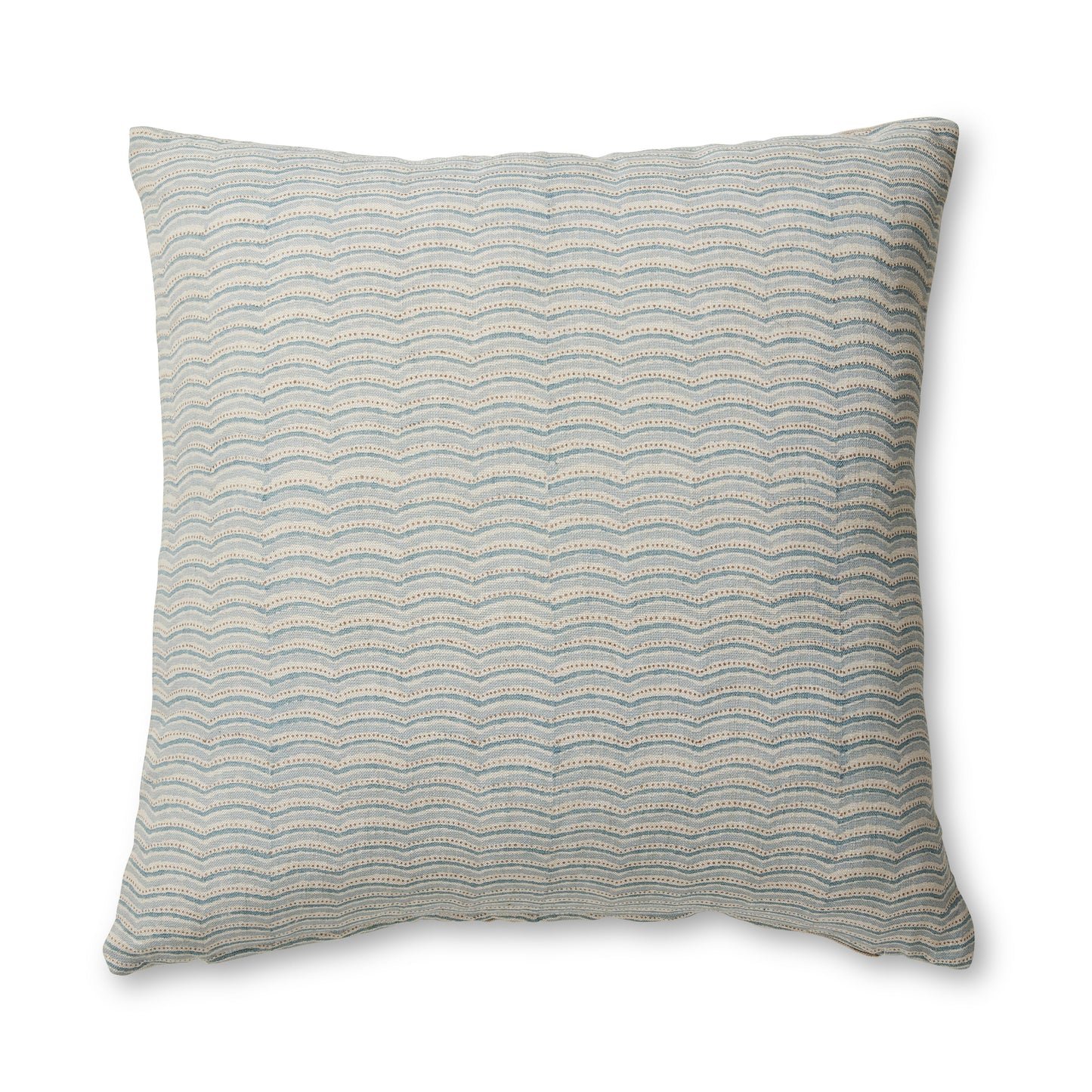 Neera Blue Scallop Block Print Cushion