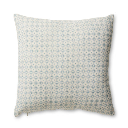 Samira Blue Diamond Block Print Cushion