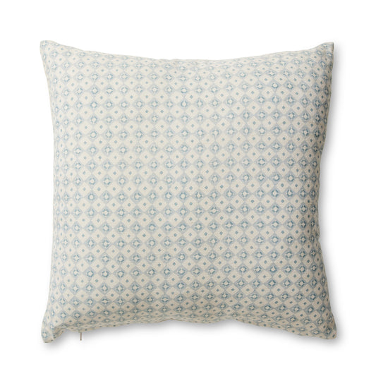 Samira Blue Diamond Block Print Cushion