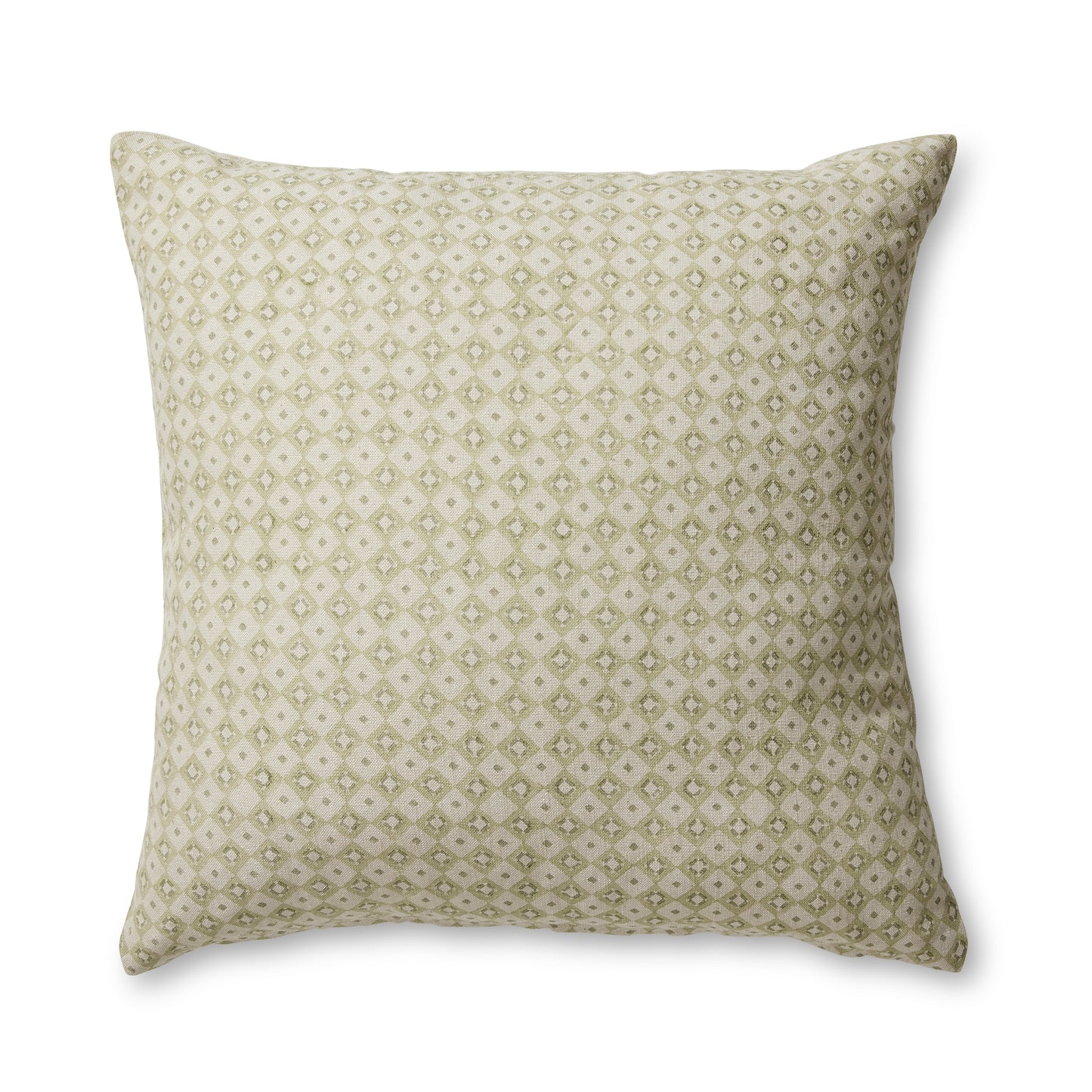 Samira Green Diamond Block Print Cushion