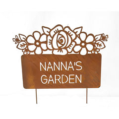 Nanna's Garden Laser Cut Garden Stake 38x0.5x35cm