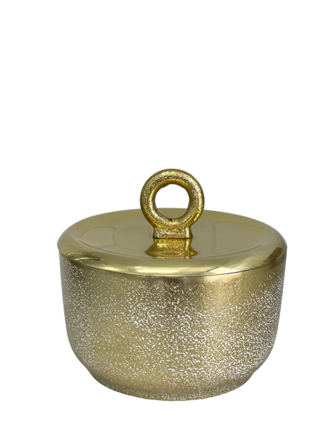 276B - Round Box Gold Ring  14X14X12Cm