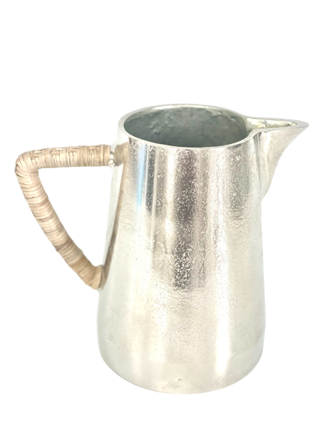 277E - Aluminium Jug W/Rattan Handle 18X13Cm