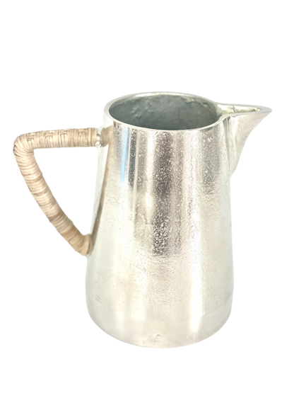 277E - Aluminium Jug W/Rattan Handle 18X13Cm