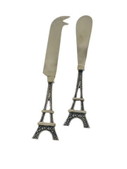 27J Set 2 Cheese Set Eiffel Tower Silver