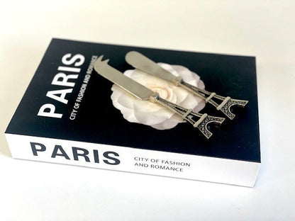 27J Set 2 Cheese Set Eiffel Tower Silver