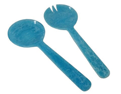 27N Marbled Blue Salad Servers