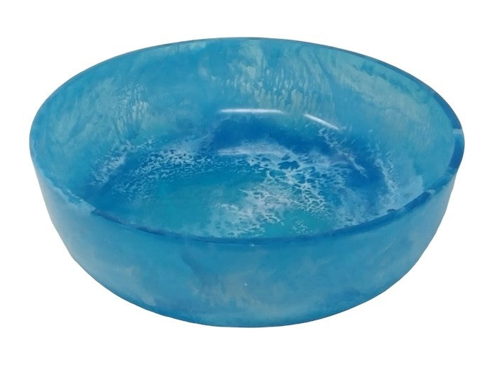 27P Marbled Blue Salad Bowl 24Cm
