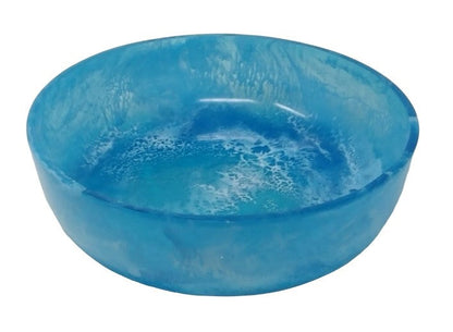 27P Marbled Blue Salad Bowl 24Cm