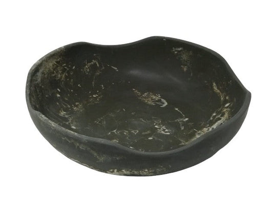 27S Khaki Marbled Salad Bowl Small 28Cm