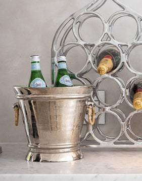 280C - Champagne Bucket Wide W/Rattan Hndls