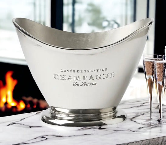 280F - Almn Oval Scoop Front Bucket 35Cm Champagne -Sold Out Again - Due Mid Sept