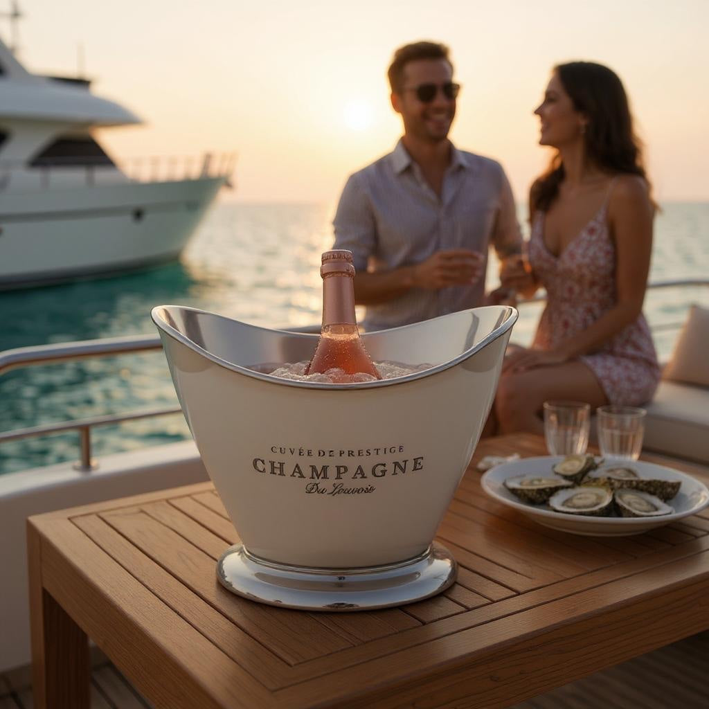 280F - Almn Oval Scoop Front Bucket 35Cm Champagne -Sold Out Again - Due Mid Sept